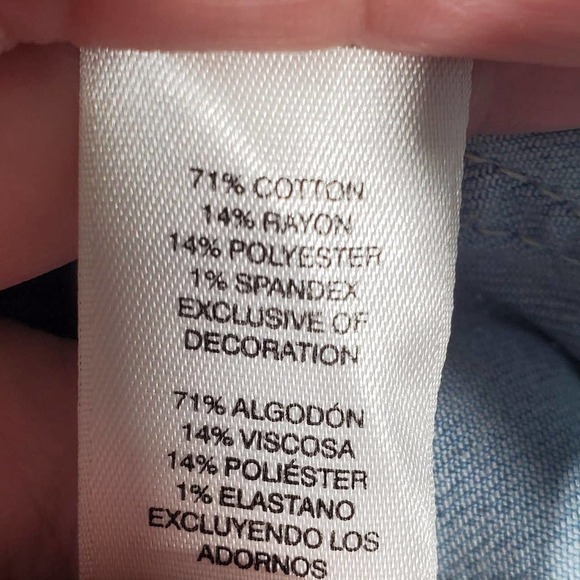 Chico's Platinum Crop Straight Leg Jeans Light Wash Blue Size .5 / Small - Picture 9 of 13